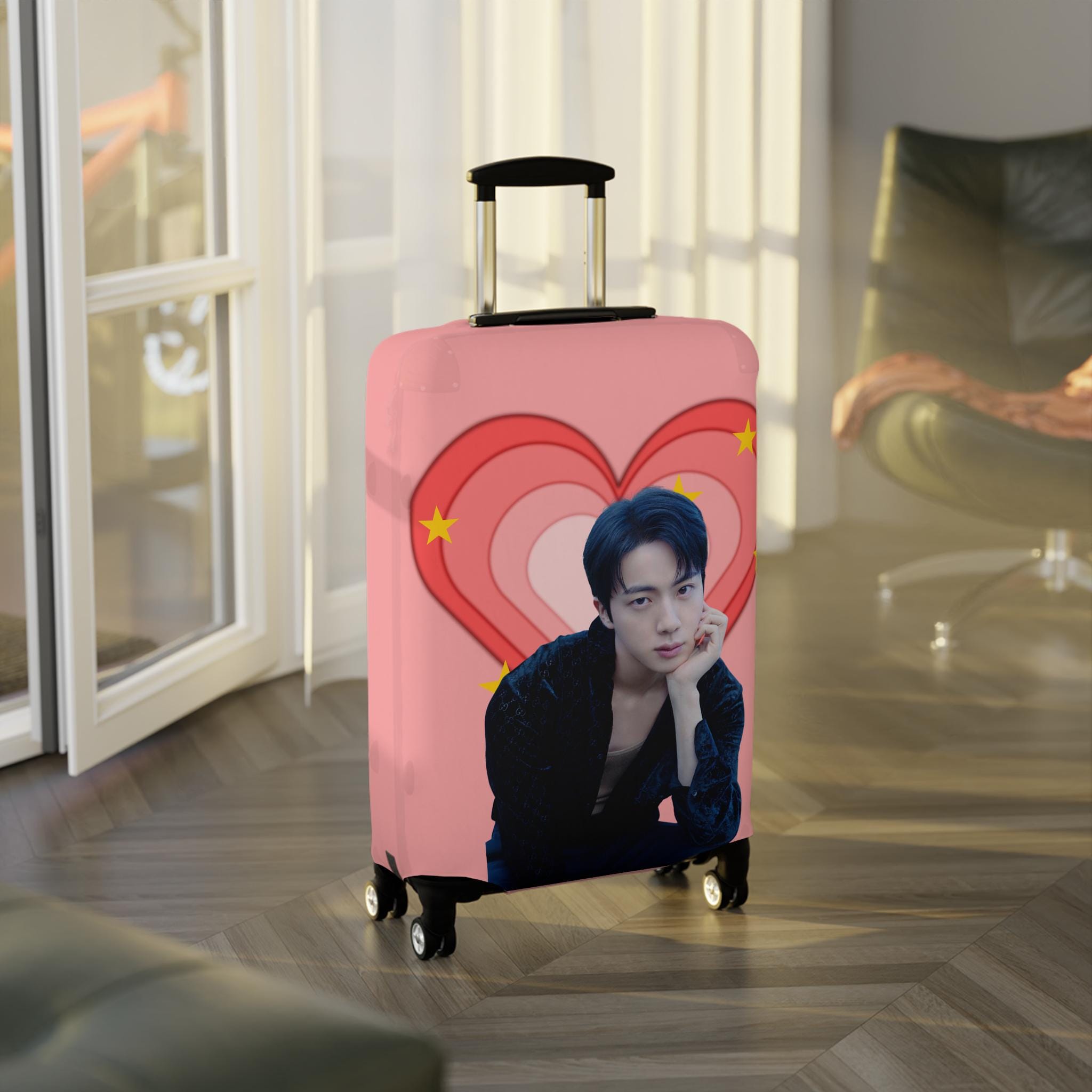 BTS♡JIN♡ケース Jin Luggage Cover, Kpop Suitcase Protector, Bts Merchandise