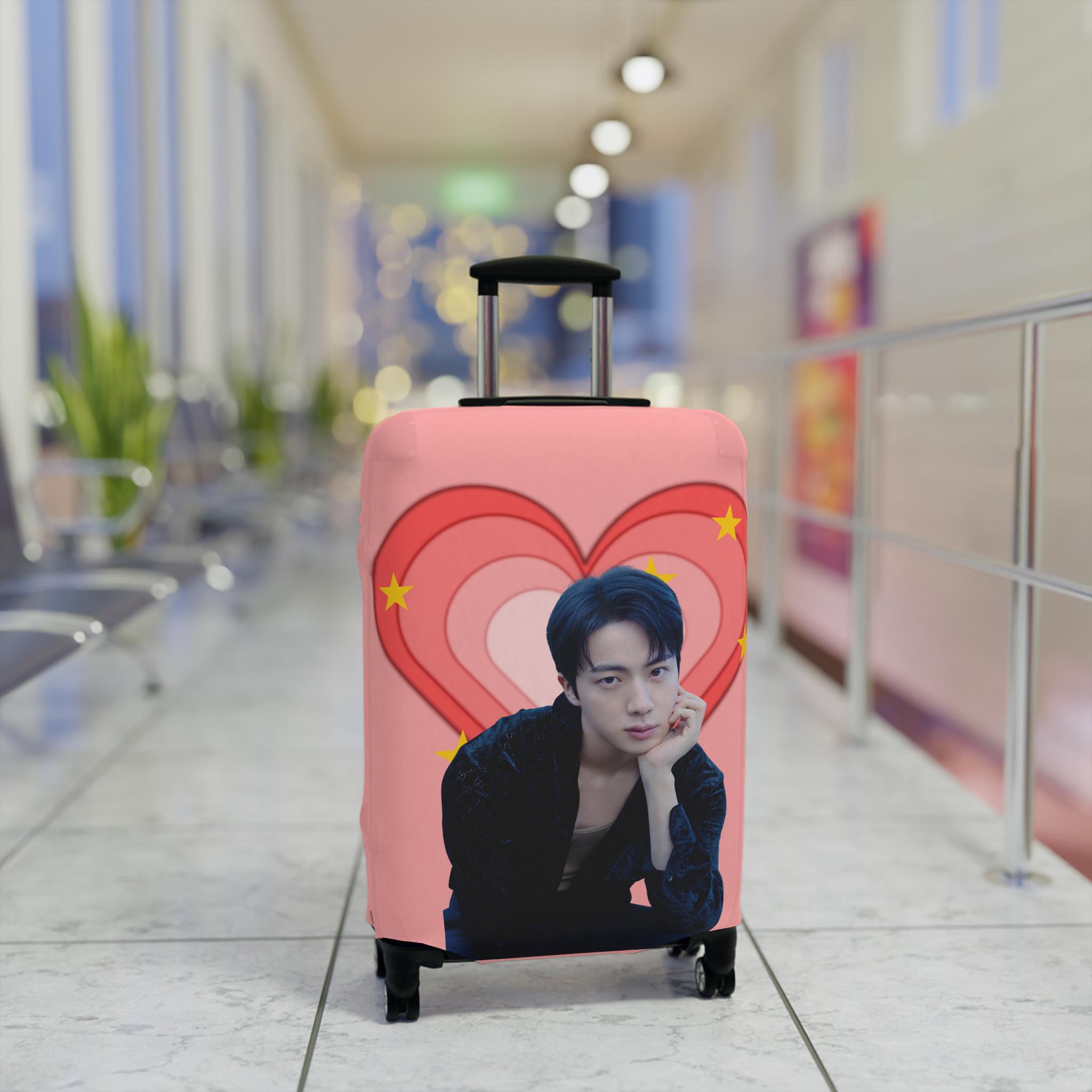 Jin Luggage Cover, Kpop Suitcase Protector, Bts Merchandise