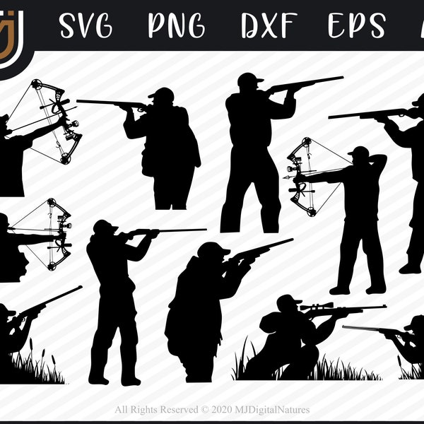 Bundle Hunting SVG Hunters Man Woman - Deer Hunting SVG, Hunting Clipart, Archery Svg, Deer Hunter SVG for Hunting Season