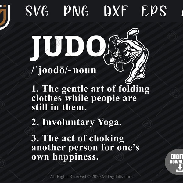 Judo SVG Files Judo Definition - Martial Arts SVG, MMA Svg, Sports Svg, Png, Clipart, Silhouette for Judo Lover