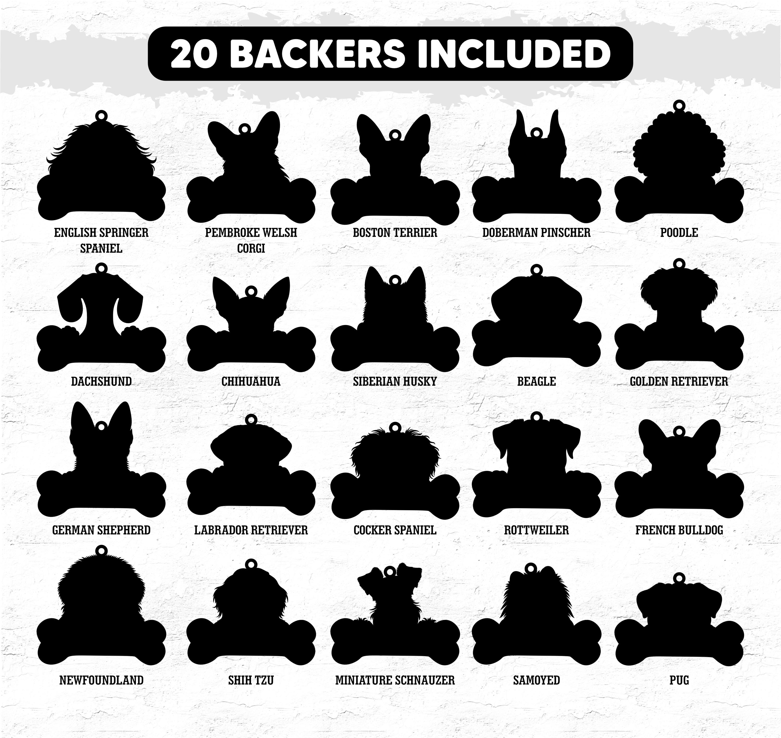 20 Customizable Peeking Dog Breeds Svg Dxf Png Pdf Bundle for Cricut ...