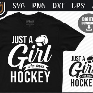 Girl Who Loves Hockey SVG - Ice Hockey SVG, Hockey Clipart, Hockey Mom Svg for Hockey Players