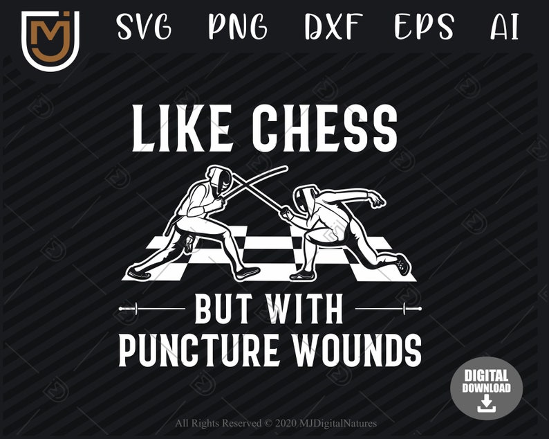 Fencing Svg Like Chess Sports Svg Fighting Svg for Fencers Etsy Canada