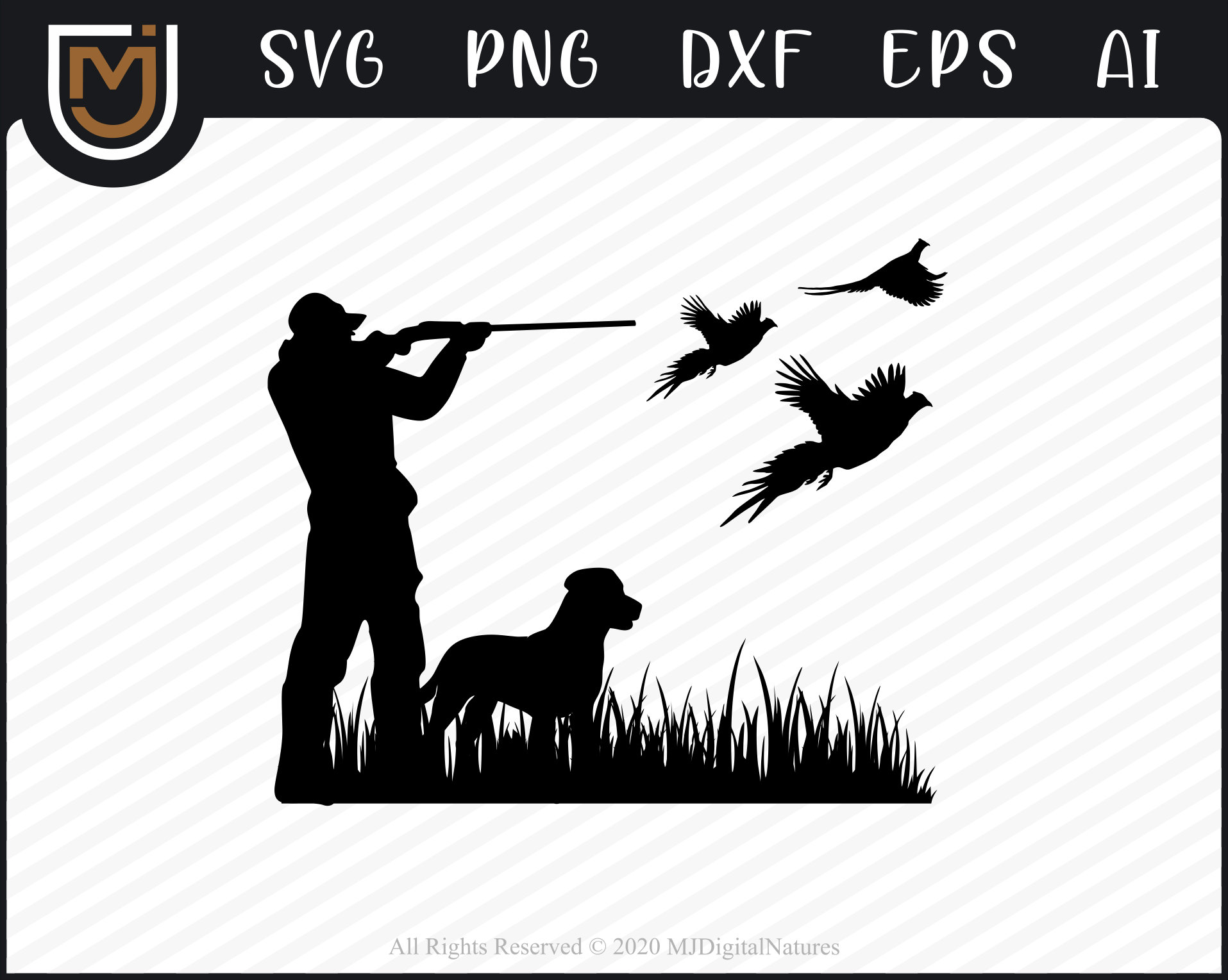 Pheasant Hunting SVG Pheasant Hunter Pheasant Clipart Bird Etsy