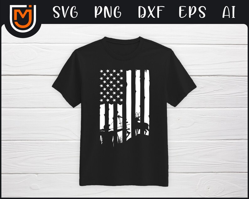 Download USA Flag Deer Hunting SVG Patriotic Hunting SVG Archery | Etsy