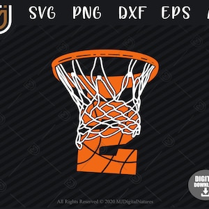Basketbal SVG Bestanden Nummer 2 - Basketbal PNG, Sport SVG, Basketbal Cut File, Clipart, Svg Files voor Cricut