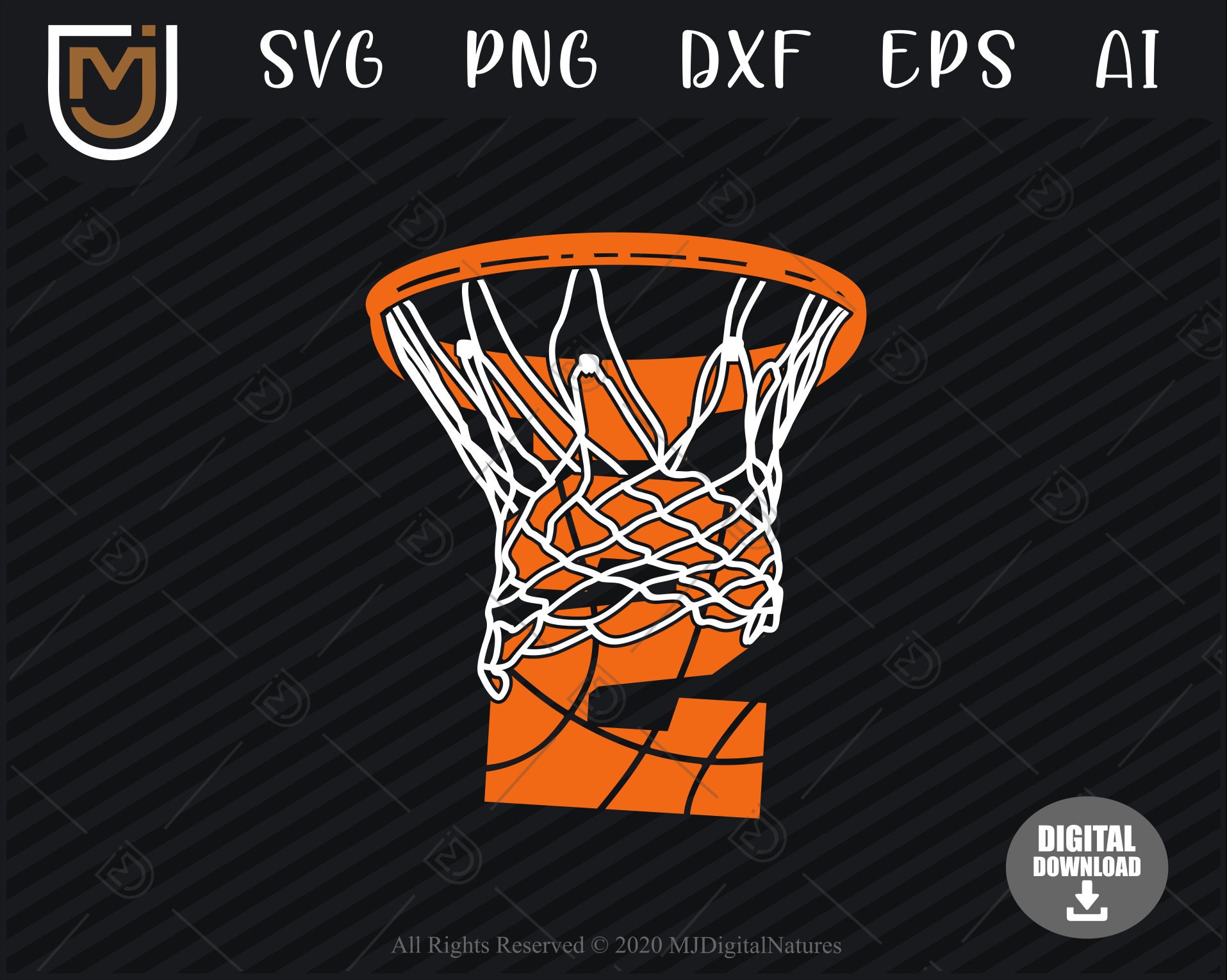 Basketball SVG Files Number 2 Basketball PNG Sports SVG - Etsy