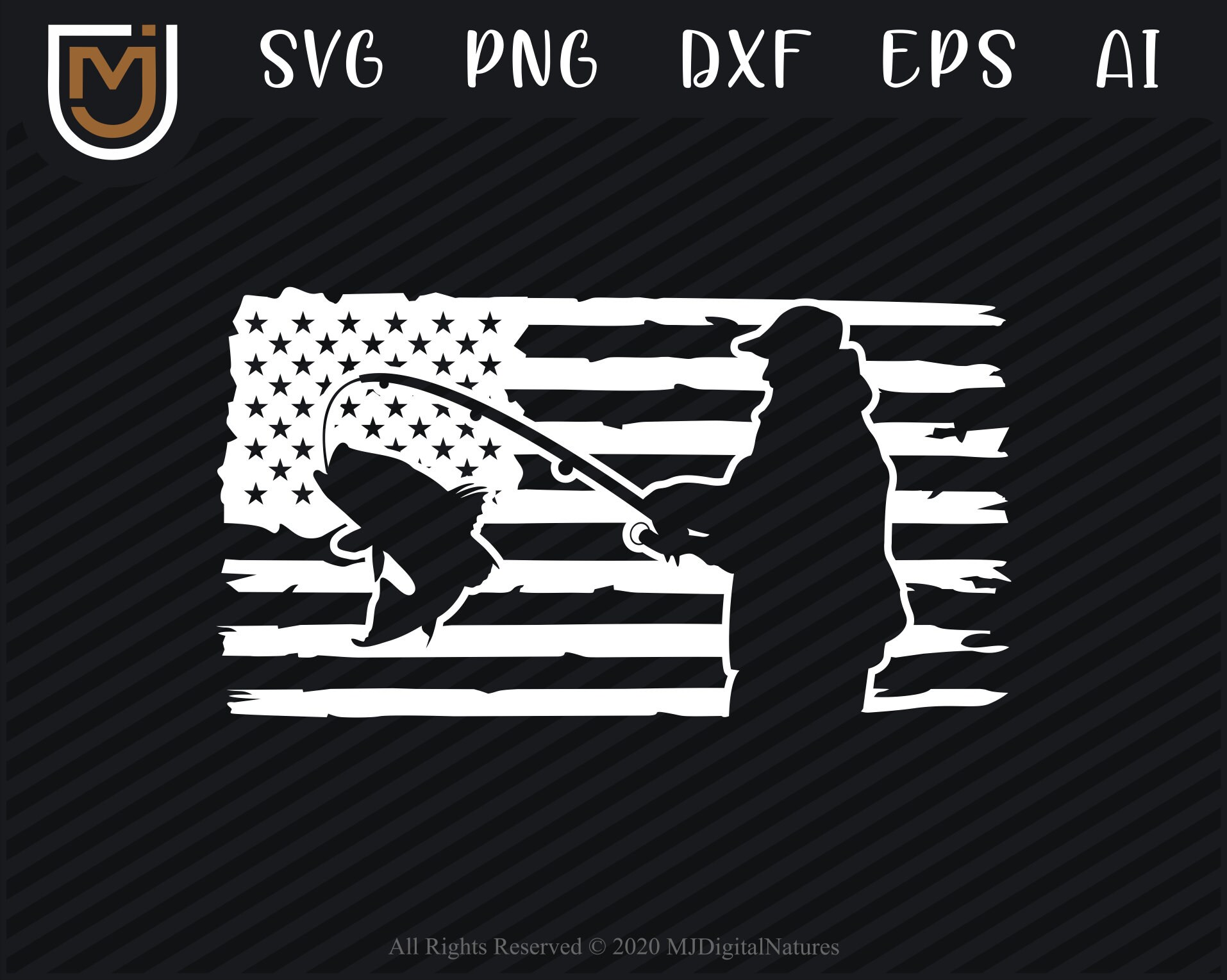 Download American Flag Bass Fishing Svg