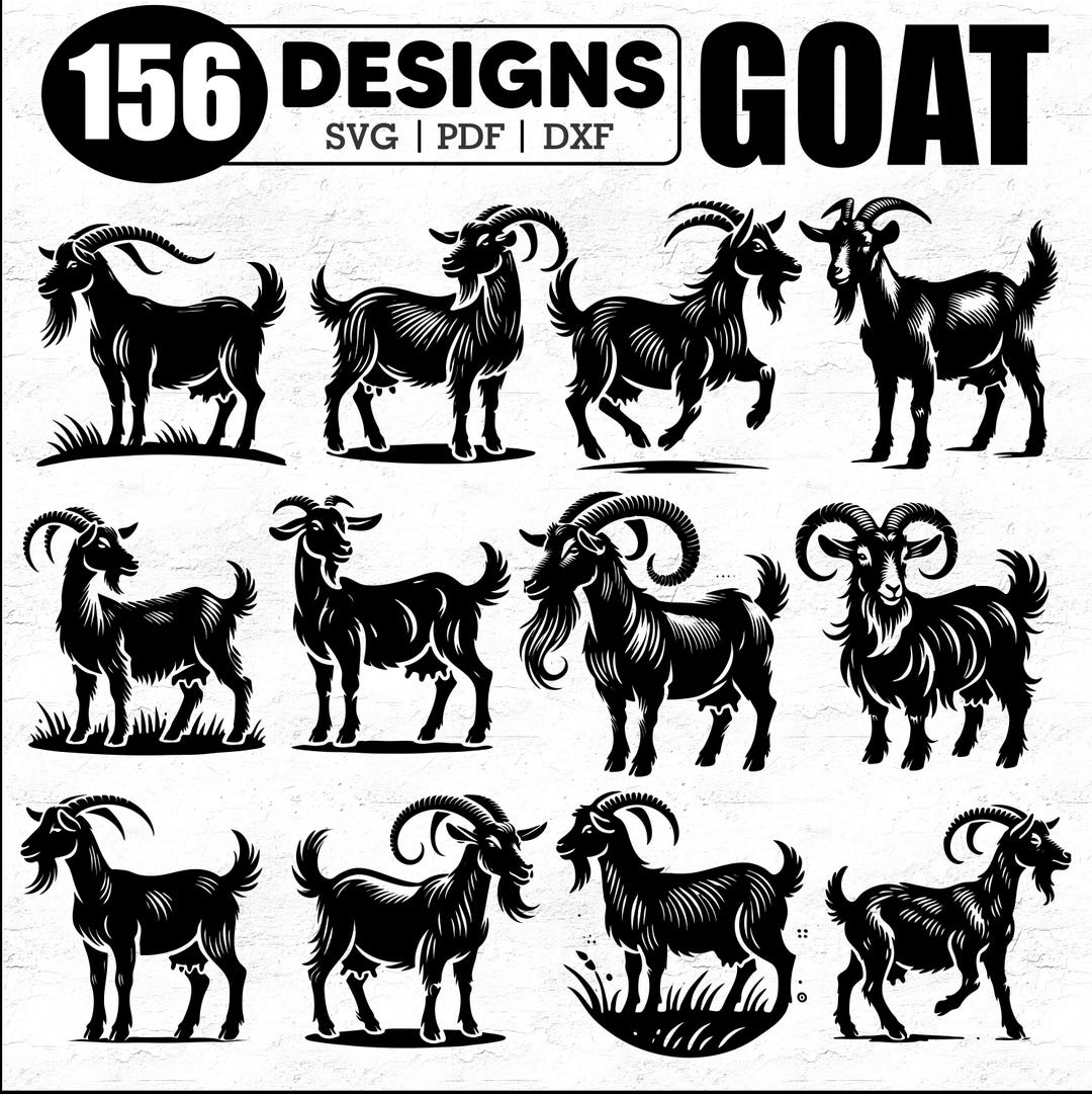 156 Bundle of Goat SVG Files - Farmer SVG, Goat Png, Farmer Svg, Goat ...