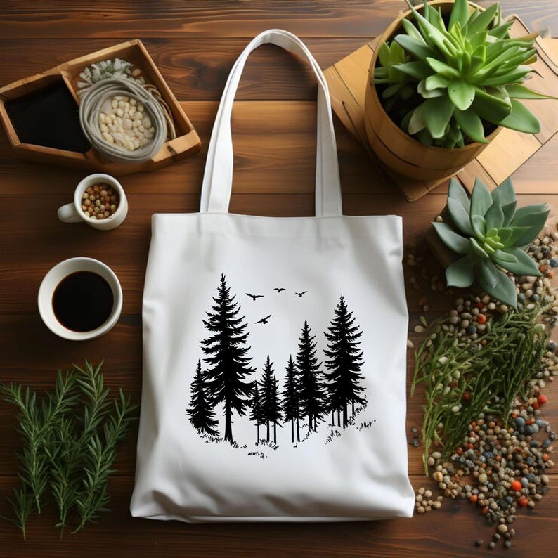 46 Pine Tree Silhouette SVG PNG Pdf Files for Cricut Crafts, Forest ...