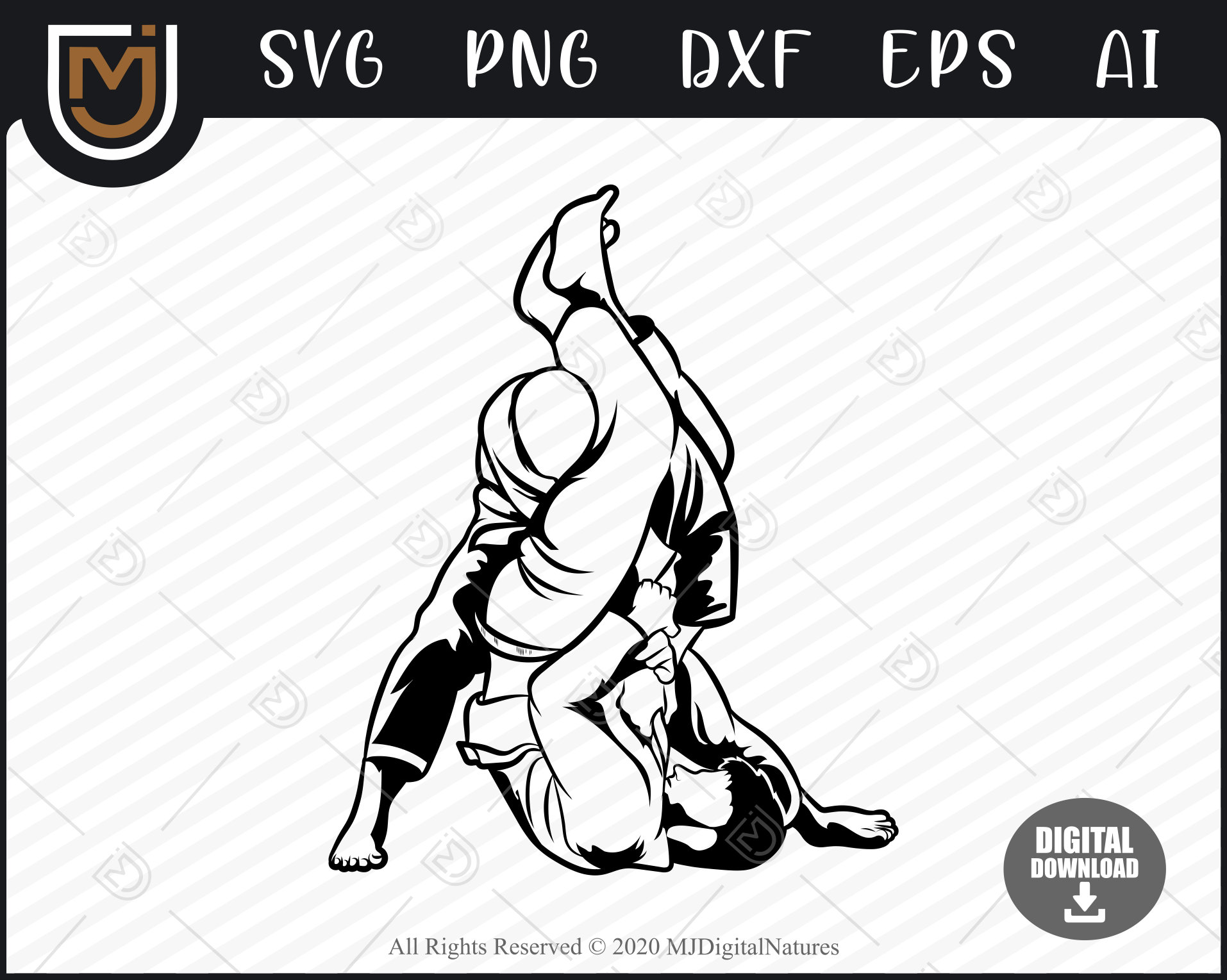 Dxf Sunset Aggressive Cuddling JiuJitsu Svg Png Silhouette for Mma