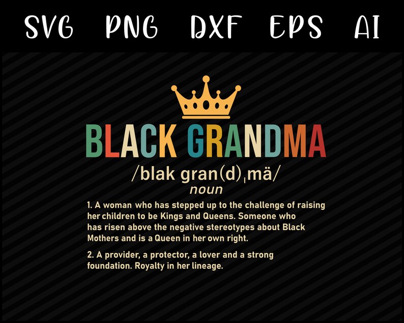 Retro Black Grandma SVG Definition Black Woman SVG African ...