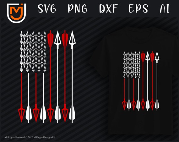 Download American Flag Archery SVG USA Flag Deer Hunting SVG Bow | Etsy