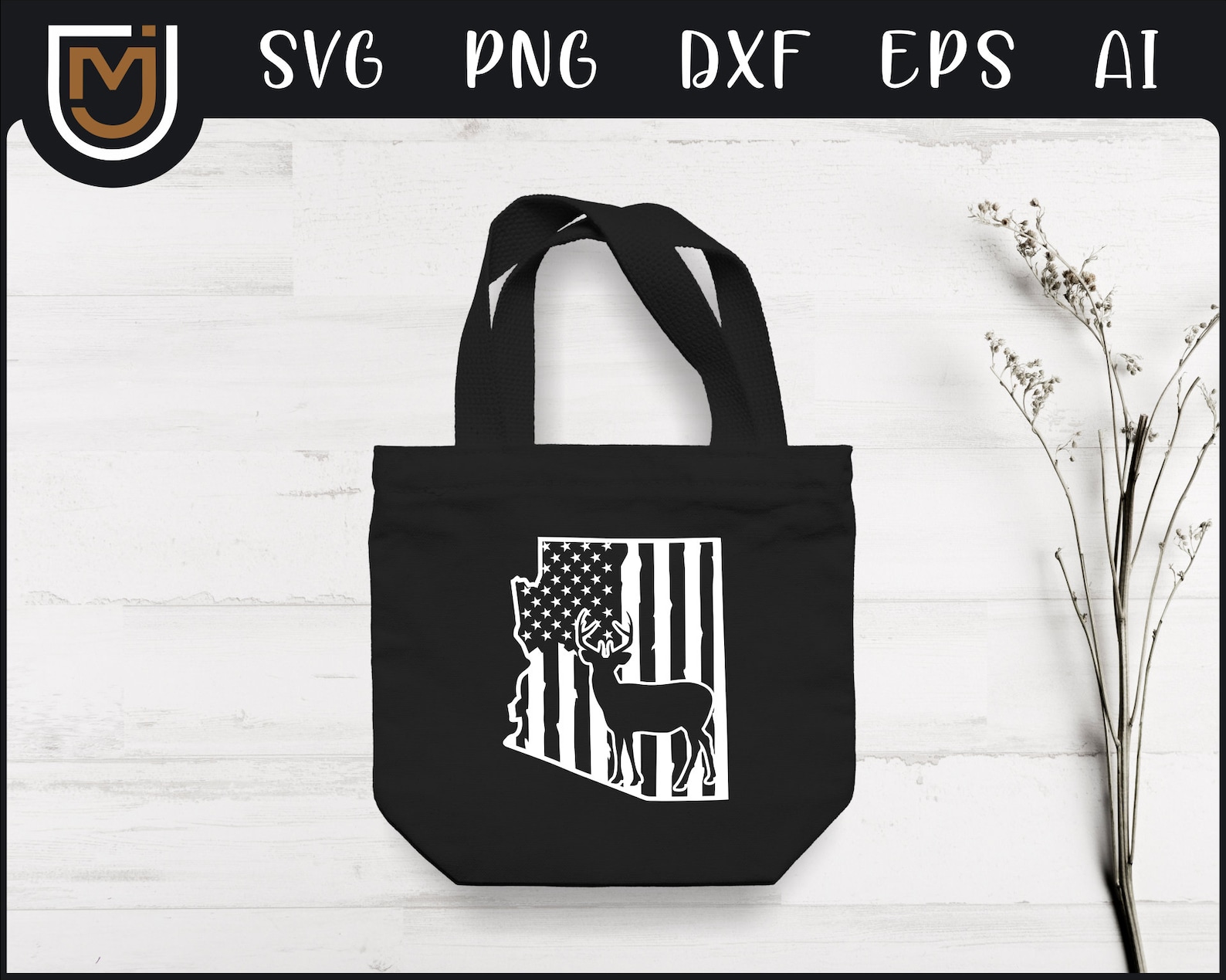 USA Flag Arizona Deer Elk Hunting SVG Deer Svg Archery Svg Etsy