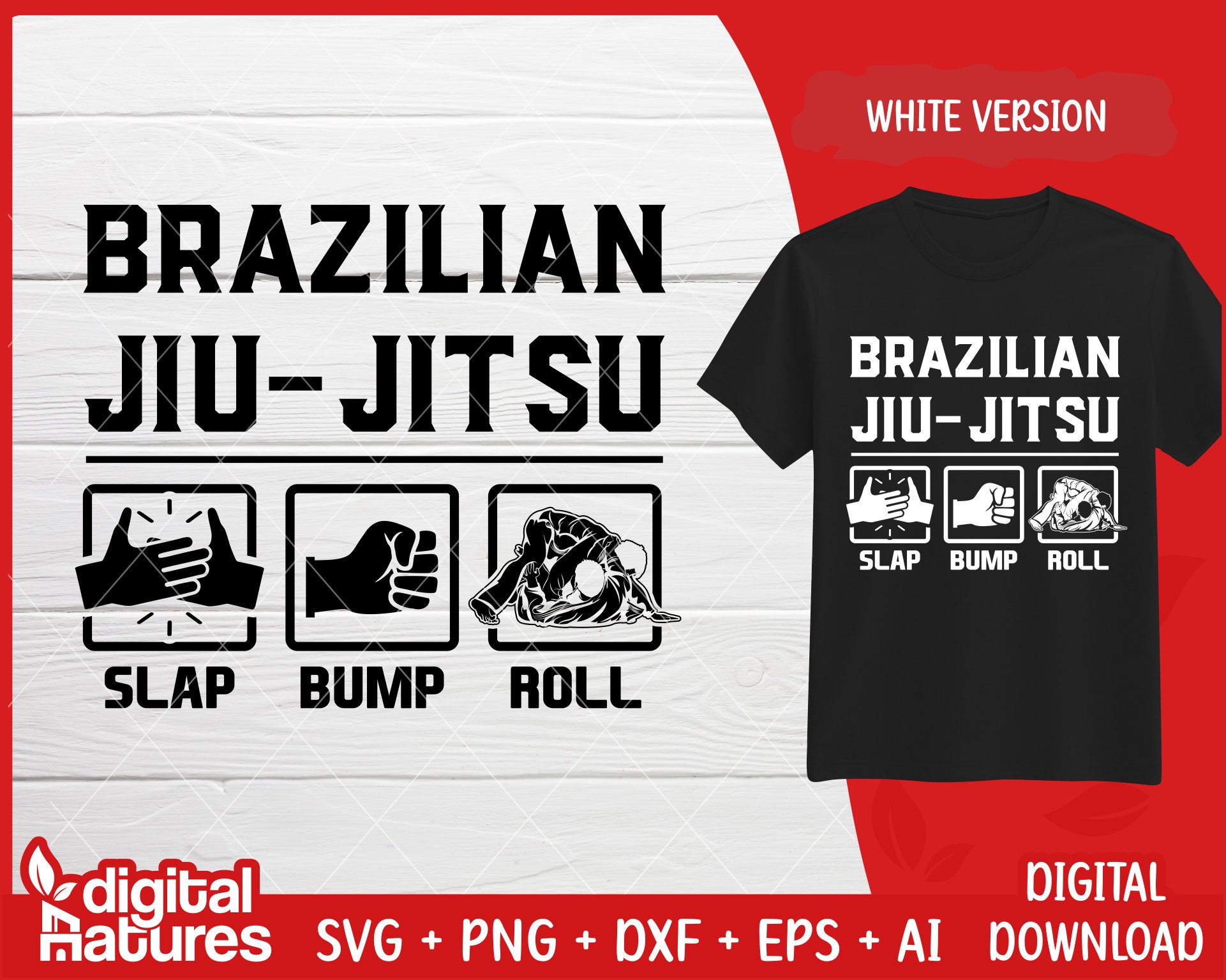 Slap Bump Roll Jiujitsu Svg Mma Svg Karate Svg Bjj SVG Etsy Australia