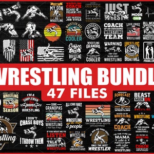 47 Files Wrestling Bundle Svg - Sports Svg, Wrestler Svg, Wrestle SVG, Cut File, Silhouette, Clipart, PNG Commercial License