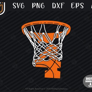 Basketball SVG Files Number 4 Basketball PNG Sports SVG - Etsy