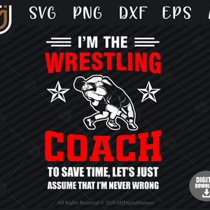 Wrestle SVG Wrestling Coach - Sports Svg, Wrestler Svg, Wrestling SVG, Cut File, Silhouette, Clipart, PNG for Wrestling Lovers