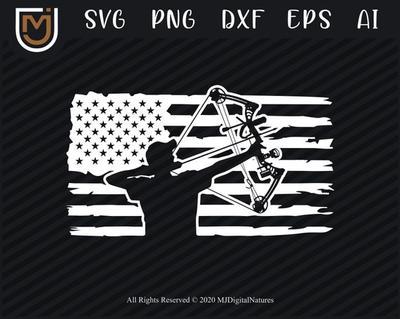 Download American Flag Archery Svg Patriotic Usa Flag Hunting Svg Etsy