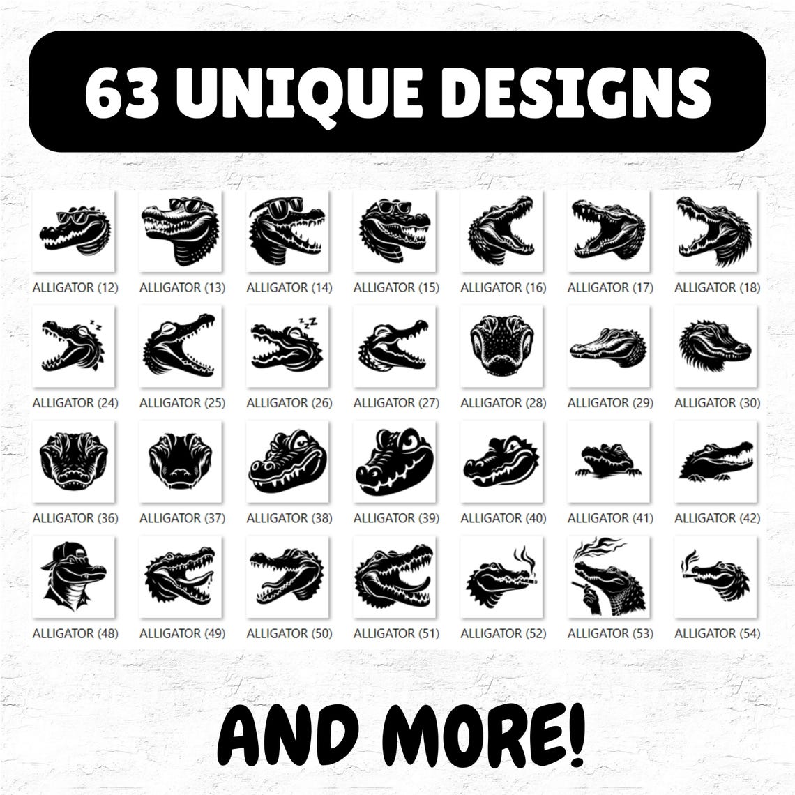63 Alligator Svg Dxf Png Pdf Bundle for Cricut Crafts, Reptile ...