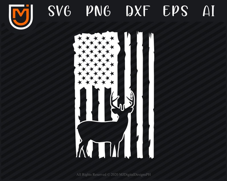 Download USA Flag Deer Hunting SVG American Flag Hunting Svg Deer ...
