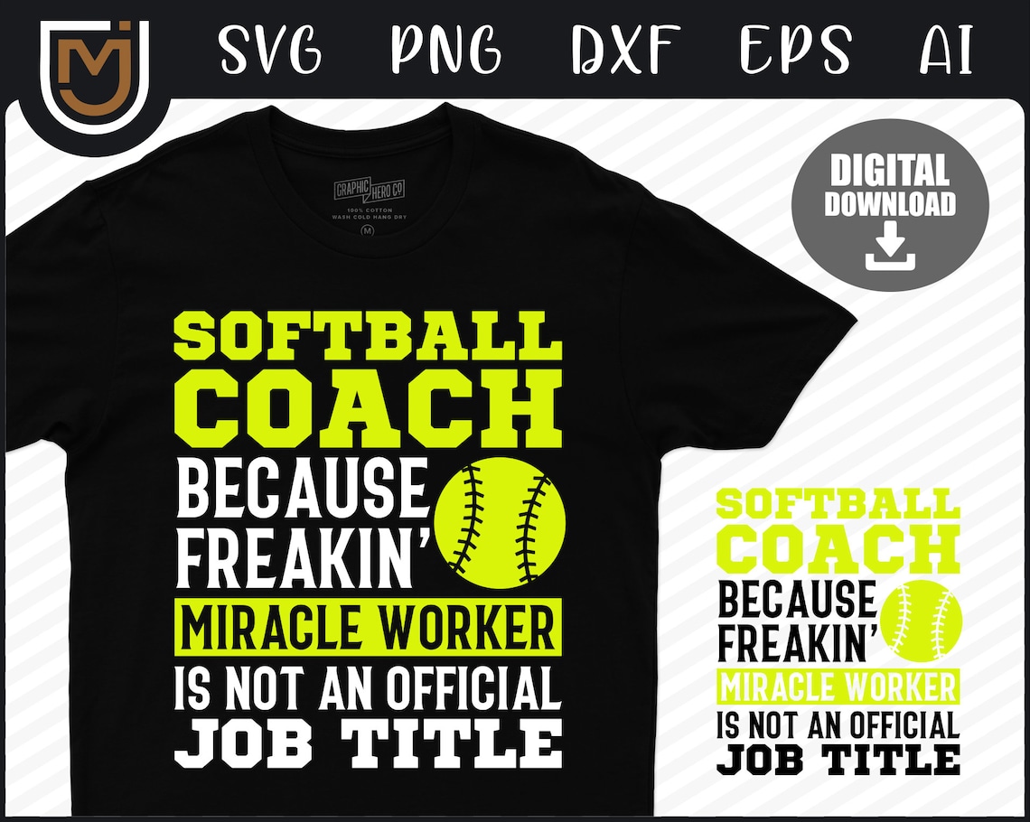 Funny Softball Coach SVG Softball Clipart Baseball Clipart Etsy