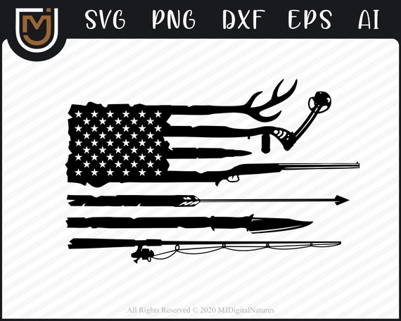 Free Free 325 Hunting And Fishing American Flag Svg SVG PNG EPS DXF File