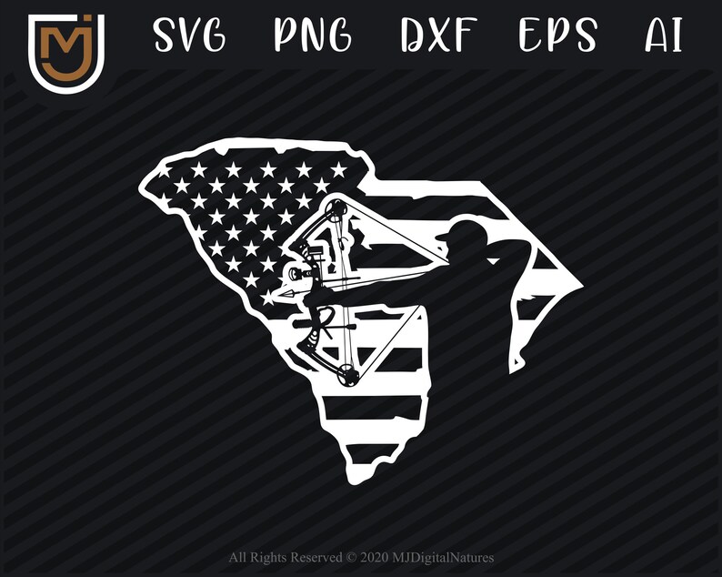 Download North Carolina Bow Hunting SVG American Flag Archery SVG ...