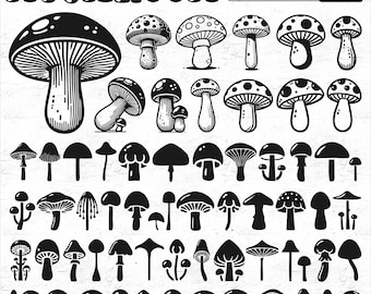 100 bundle of Mushroom Svg files, Mushroom bundle svg, Mushroom Png, Mushroom Cut files, Instant Download