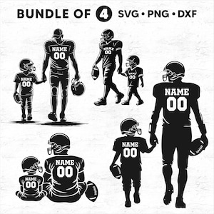 Dad and son football bundle svg, Football Player Svg, custom football png, football png, football svg, svg football, Football Player Svg