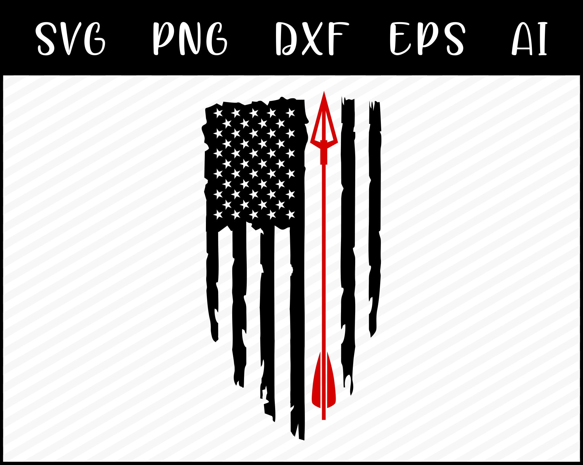 Download USA Flag Archery SVG Patriotic American Flag Bow Hunting | Etsy