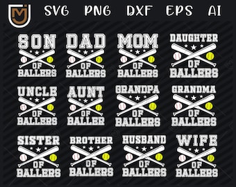 BUNDLE Softball SVG, Baseball Svg - Baseball Cut File - Softball PNG - Sports Svg, Baseball Clipart for Players