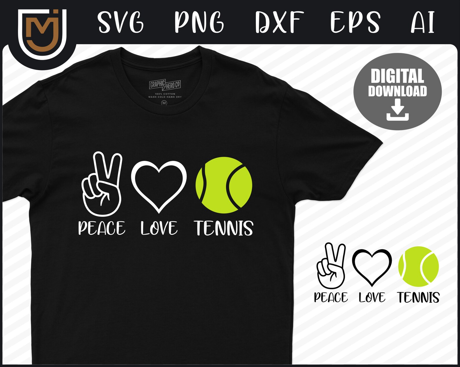 Download Cool Peace Love Tennis SVG Tennis Cut File Tennis PNG | Etsy
