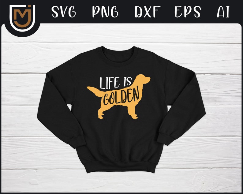 Download Golden Retriever SVG Life Is Golden Retriever Clipart Dog ...