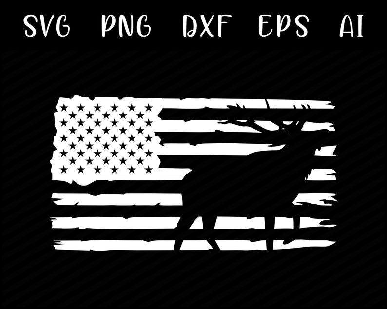 Download USA Flag Deer Hunting SVG Patriotic Hunting Clipart | Etsy