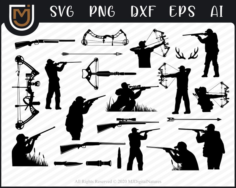 Download Bundle Hunting Equipment SVG Bow Hunting Svg Deer Hunting ...