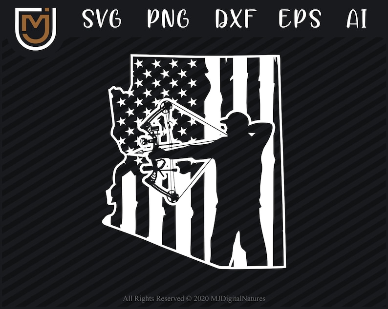 Download Arizona Archery SVG Bow Hunting SVG USA Flag Deer Hunting ...
