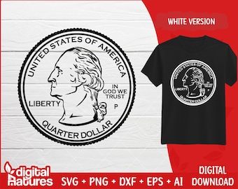 Coins SVG Quarter Dollar - Money Svg, Money Clipart, Coins Clipart for Money Lovers