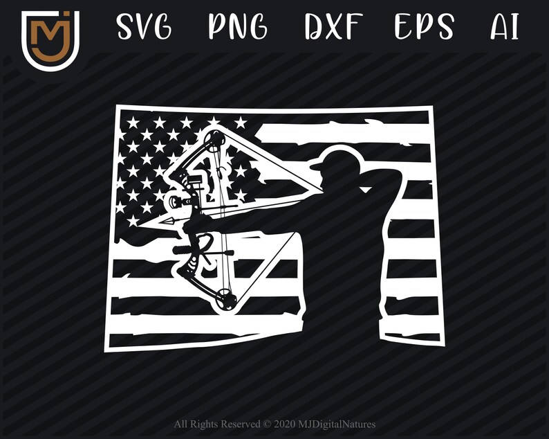 Download Wyoming Bow Hunting SVG American Flag Archery SVG USA Flag ...