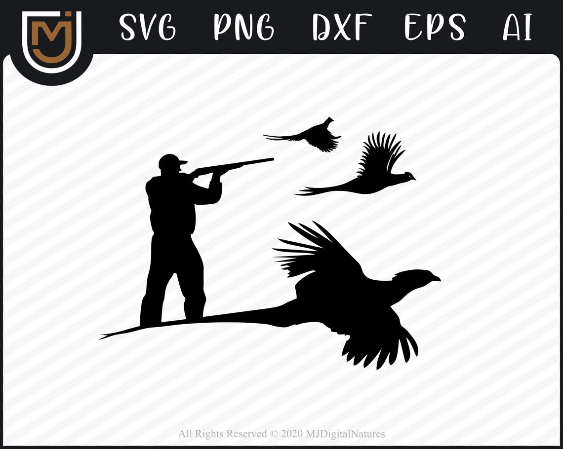 Cool Pheasant Hunting SVG Pheasant Cut File Pheasant SVG Etsy