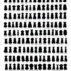200 Breeds Sitting Dog Line Art SVG Bundle, Dog Cricut Files, Puppy Outline Clipart, Pet Lover Digital Cut File, Laser Cut Dog Sketch Art image 3