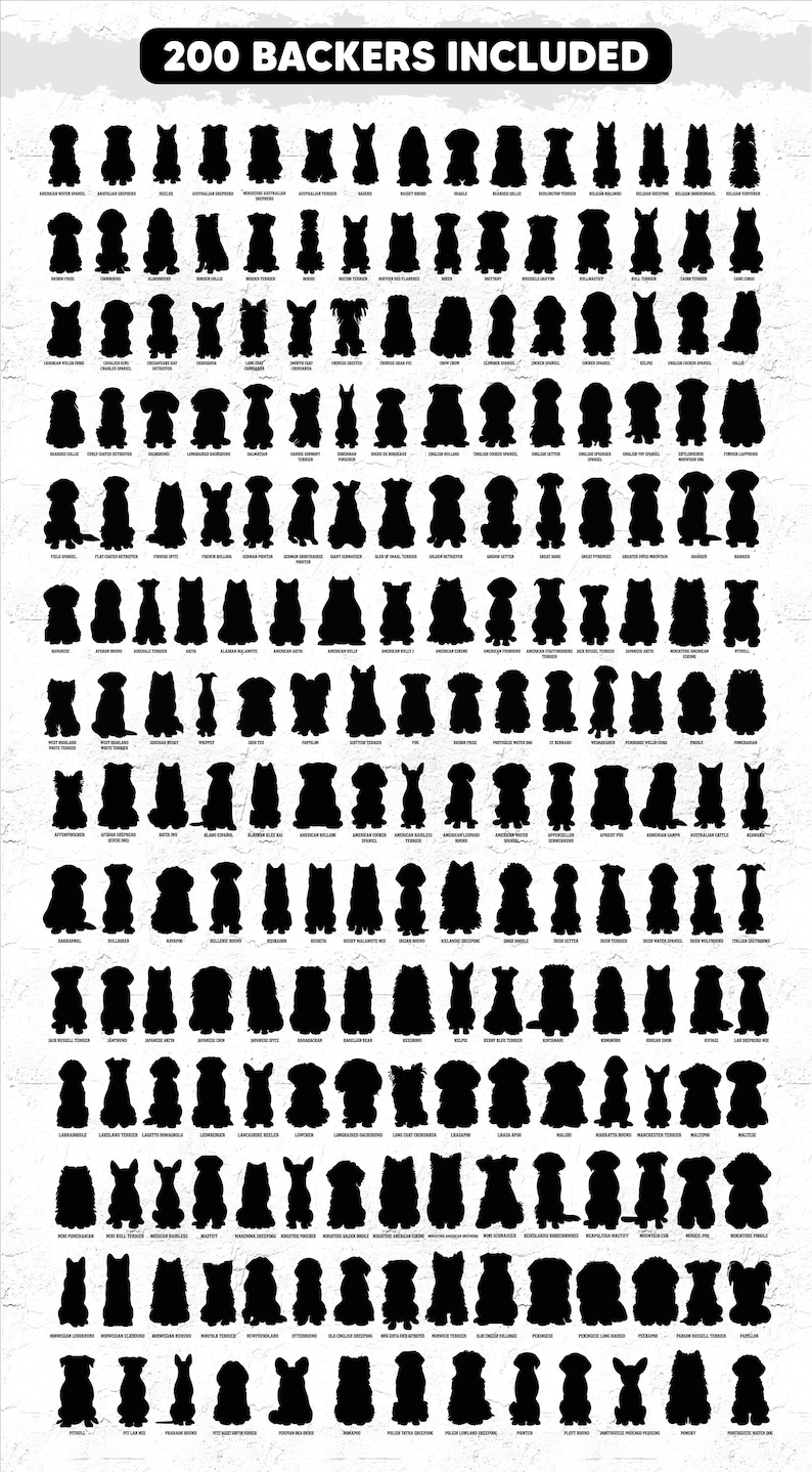 200 Breeds Sitting Dog Line Art SVG Bundle, Dog Cricut Files, Puppy Outline Clipart, Pet Lover Digital Cut File, Laser Cut Dog Sketch Art image 3