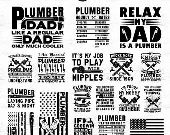 30 Bundle of Plumbing Svg - Plumber Svg, Plumber Clipart, Plumber Png, Plumber Tools Svg, Vector, Silhouette, instant download