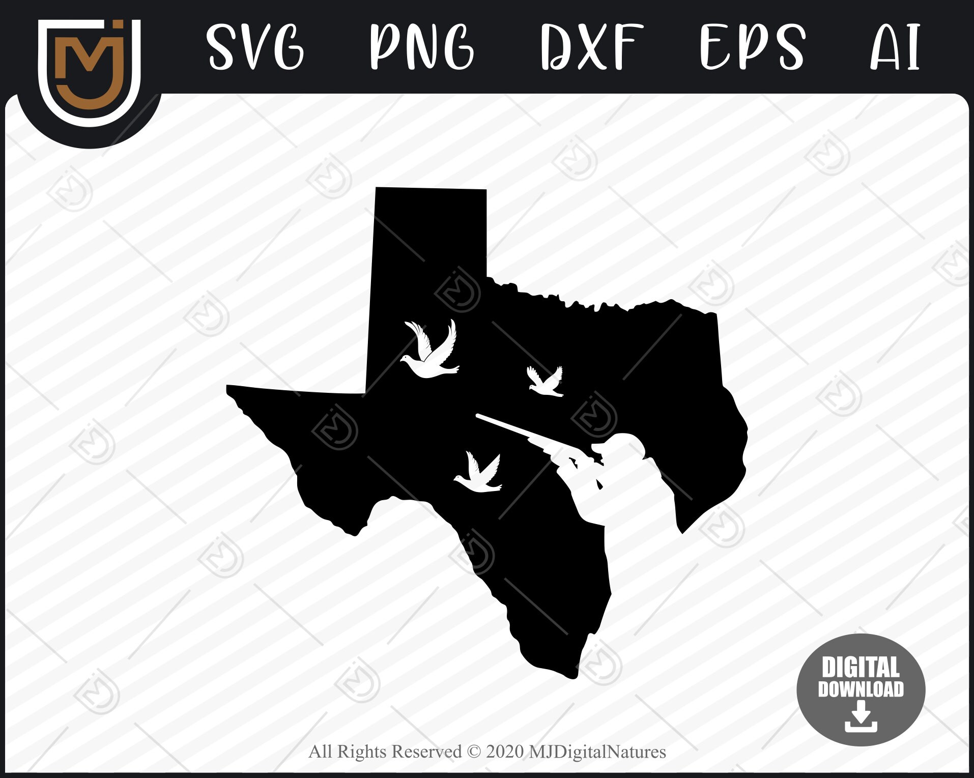 Home Decor Home & Living Dove Hunting SVG Texas Map Dove SVG Dove Cut