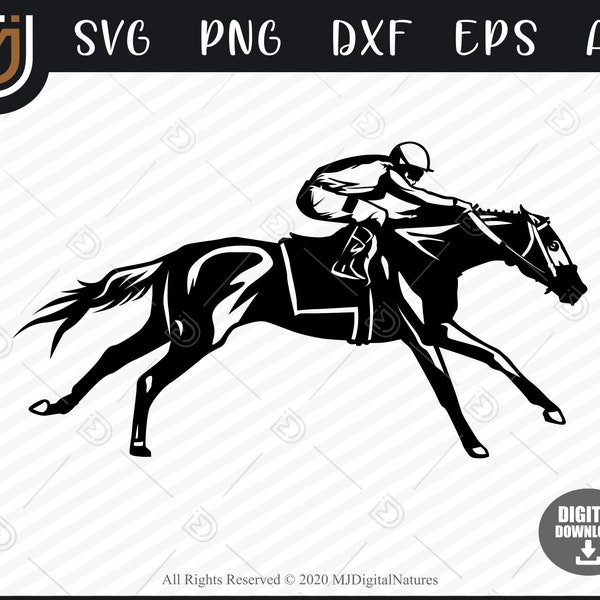 Horse Racing SVG File Racer #01 - Horse SVG, Barrel Racing Svg pour les coureurs de chevaux