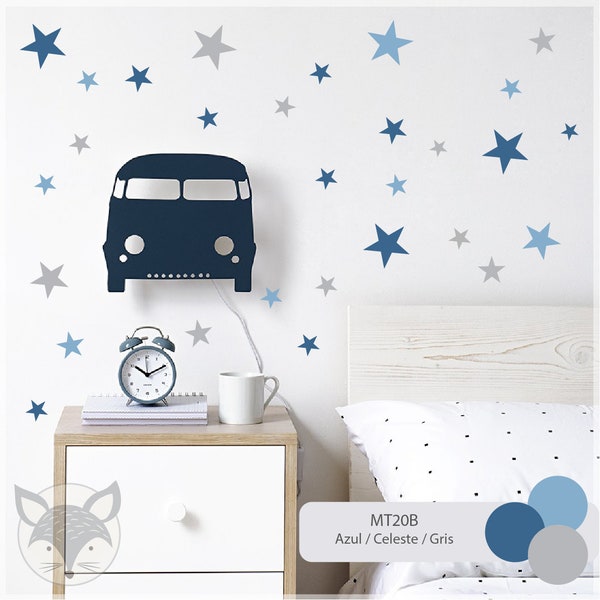 Stars wall decal, stars wallpaper, ensemble stars, star wallpaper, watercolor stars, star wall stickers, MT20, x 8 sets