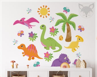Dinosaur wall decal, dinosaur poster, dinosaur nursery art, dinosaur wall stickers, dinosaur wallpaper, dinosaur theme, PS32