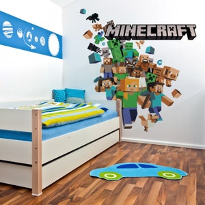 Minecraft ウォール デカール、minecraft アート、minecraft ギフト、minecraft パーティーの装飾、minecraft の家の装飾、minecrafter の誕生日、mine ステッカー