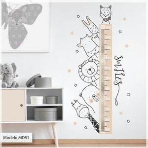 Wall decore, wood growth chart, growth chart decal, hanging growth chart, ruler height chart, wall height chart, MD51