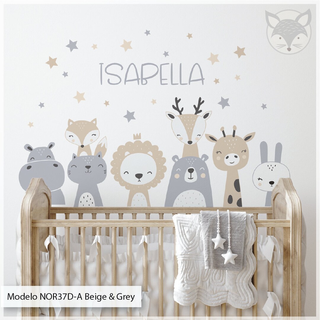 Safari Jungle Wall Decal for Nursery, Animal Wall Stickers for Kids ...